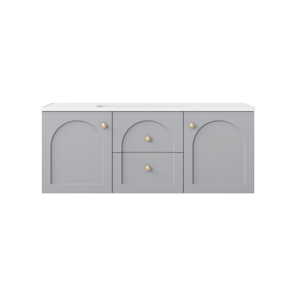 [56807] 1190*455*470mm Matte Grey Chester Federation Wall Hung PVC Cabinet