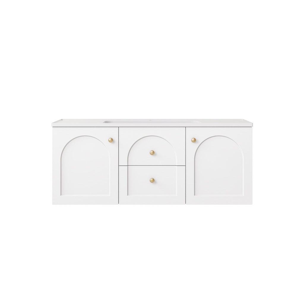 [56805] 1190*455*470mm Matte White Chester Federation Wall Hung PVC Cabinet