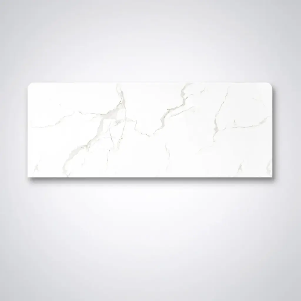[90159/WM1246ST] 1200x465x15mm White Marble Look Sintered Stone Top Benchtop