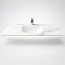 1200Lx460Dx180Hmm White Marble Look Sintered Stone Top With Undermount Basin