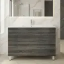 1200mm Dark Grey MDF 2 Drawers Freestanding Vanity Cabinet Only