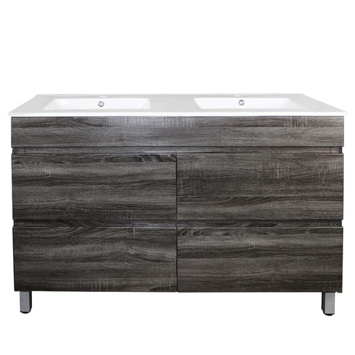 1200mm Dark Grey MDF 4 Drawers Freestanding Bathroom Vanity Cabinet Only