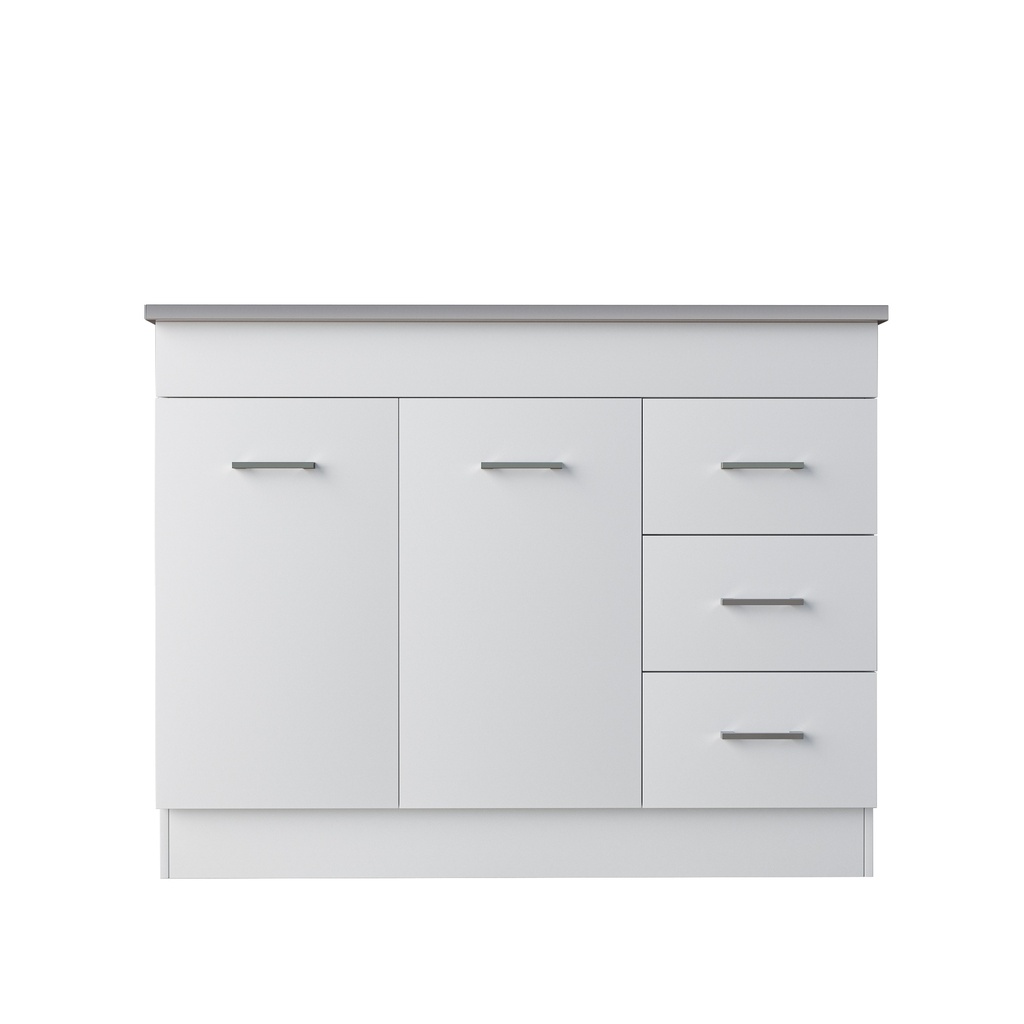 1200mm Freestanding Kitchenette Cabinet Only PVC Gloss White 2PAC Finish