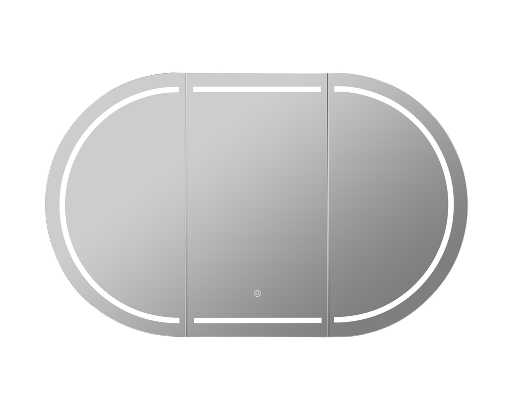 [55982] 1200X750X155mm Allison Pill LED Shaving Cabinet Matte Black