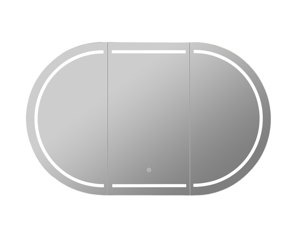 [55977] 1200X750X155mm Matte White Allison Pill LED Shaving Cabinet