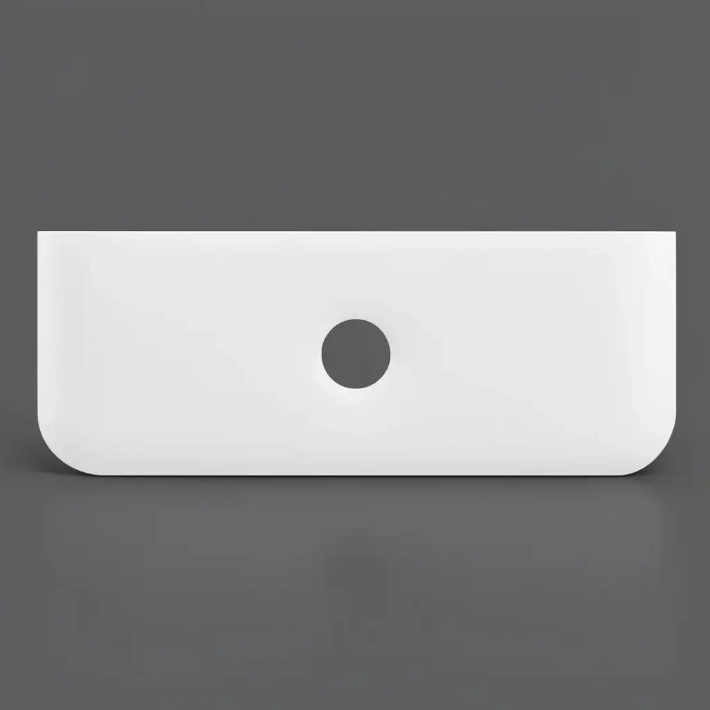 [50688] 1204x462x15mm White Zero Silica Quartz Round Corner Stone Top