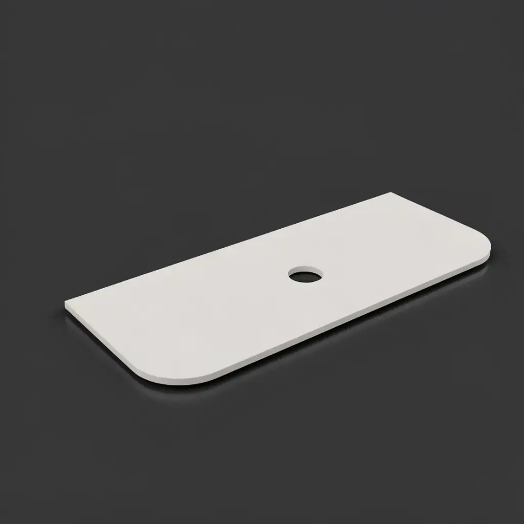 [56419] 1205X505X20mm Blanco White(WG034) Zero Silica Engineer Curve Stone Top