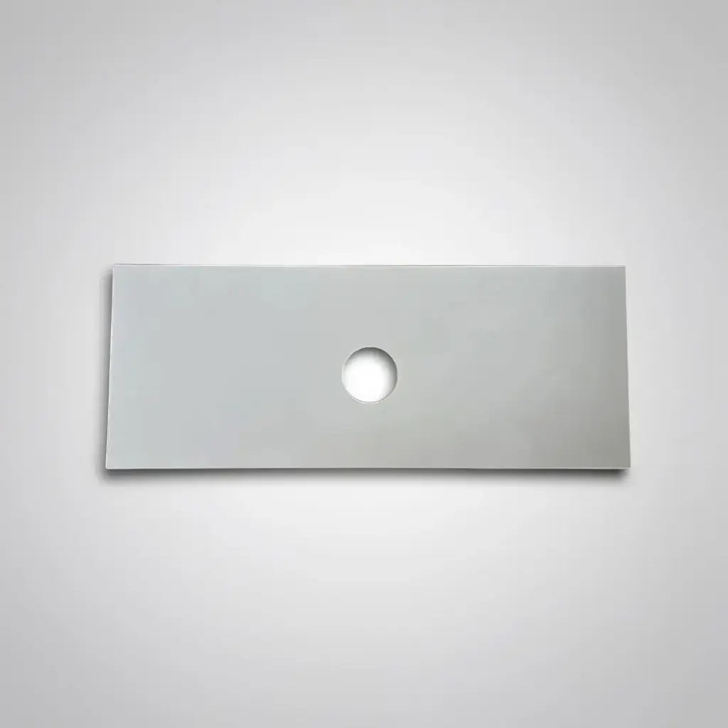 [50687] 1205x465x15mm Luna White Zero Silica Quartz Square Corner Stone Top