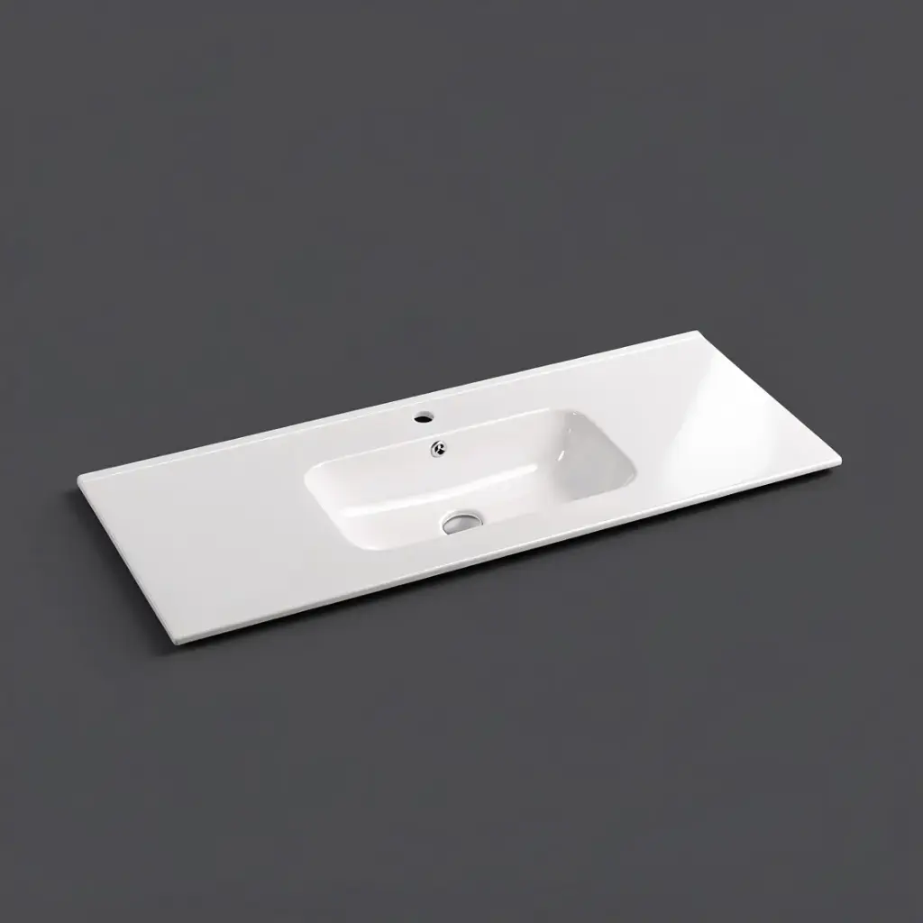 [56295] 1210*460*175mm Gloss White Kliff Fine Ceramic Counter Top