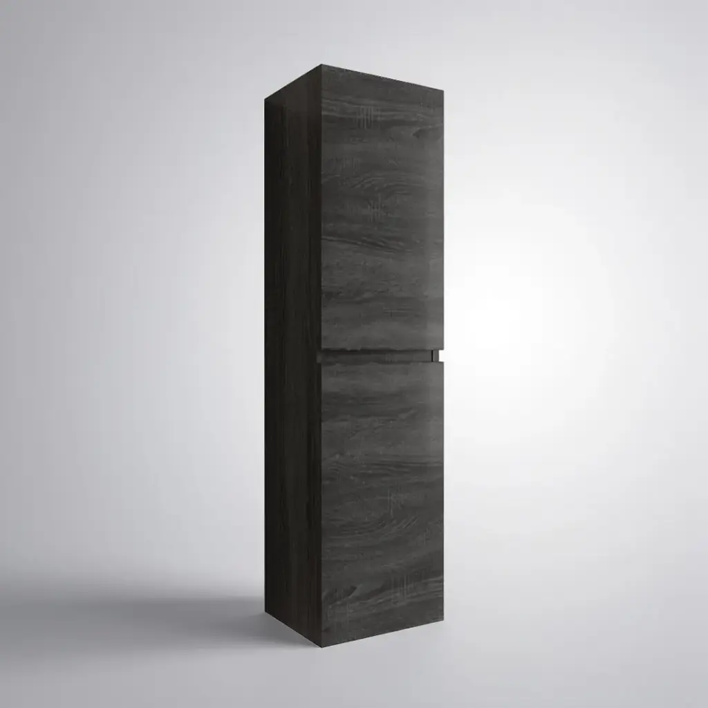 [93226/TB1350-DG] 1350mm Dark Grey MDF 2 Doors Tall Boy Vanity