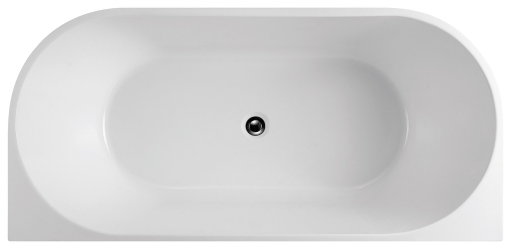 [55606] 1400X730X600mm Gloss White Dover Back To Wall Free Standing Bath None Overflow 40mm Waste+Pipe Supplied
