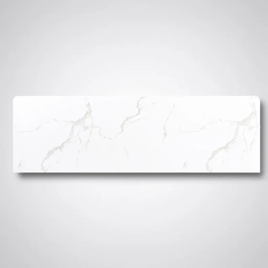 [90160/WM1546ST] 1500x465x15mm White Marble Look Sintered Stone Top Benchtop