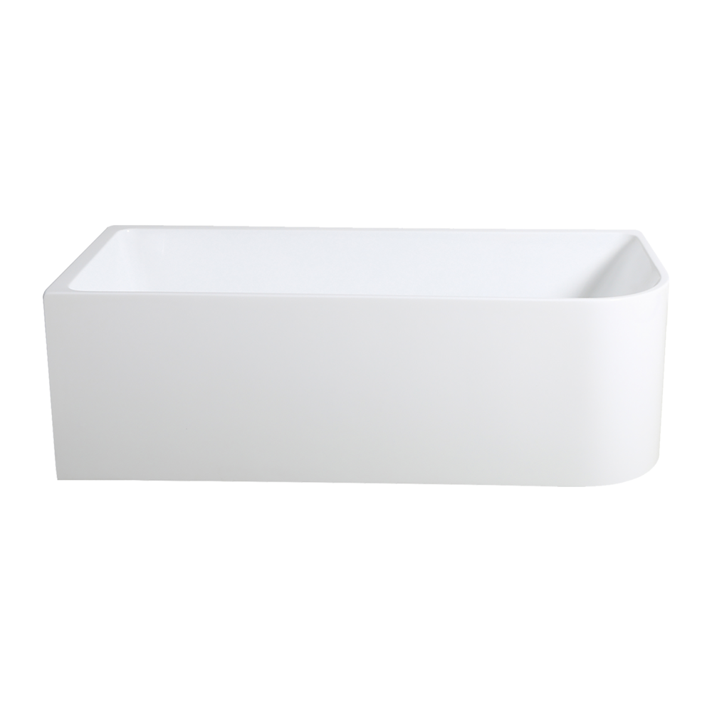 [55618] 1500X730X510mm Gloss White Clayton Free Standing Bath Left Corner None Overflow 40mm Waste+Pipe Supplied