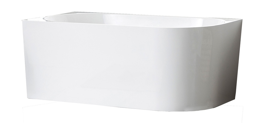 [55625] 1500X750X600mm Gloss White Bingie Skirt Bath Left Coner None Overflow 40mm Waste+Pipe Supplied
