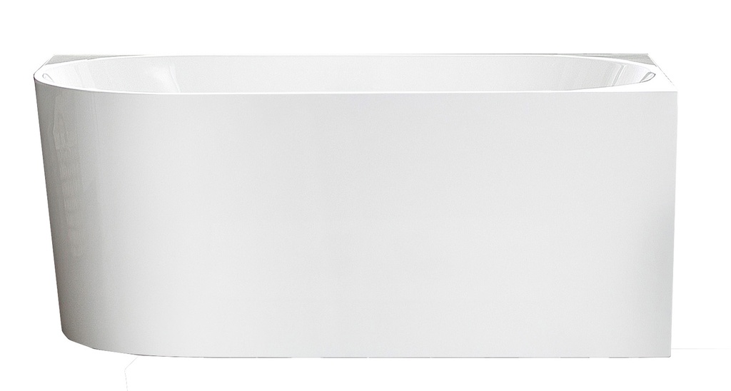 [55628] 1500X750X600mm Gloss White Bingie Skirt Bath Right Coner None Overflow 40mm Waste+Pipe Supplied