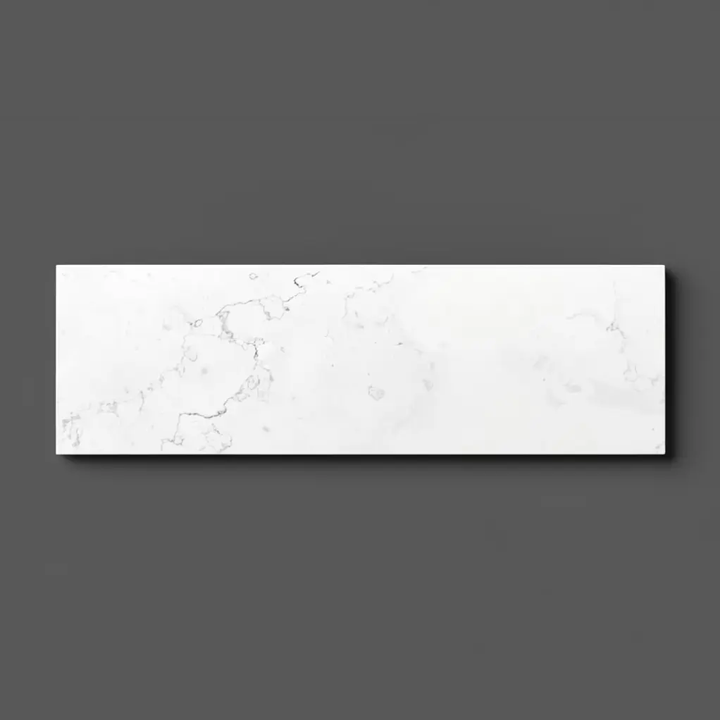 [90187/QZ1546ST] 1500x465x20mm Quartz Stone Top Gloss White Marble Look Silica-Free Caesarstone Benchtop
