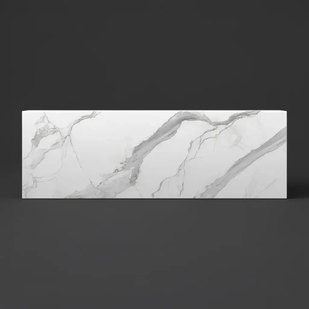 [90173/K155ST-WM] 1500mm White Marble Look Sintered Stone Top Matte Finish Benchtop