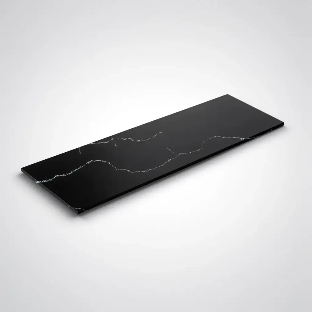 [56314] 1505X465X12mm Calacatta Night Solid Surface Stone Top Solid Surface Plain Slab For Custom Hole Cutting