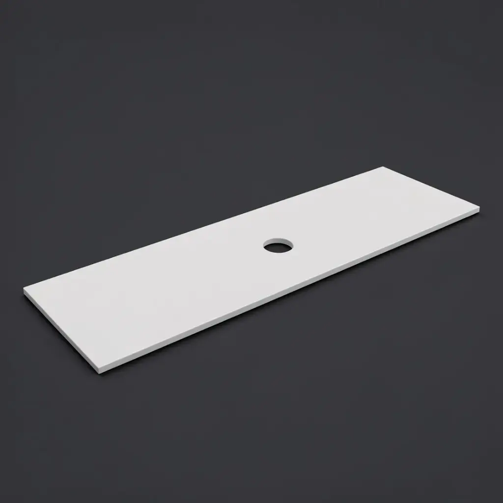 [56108] 1505X465X12mm Matte White Solid Surface Blanco Stone Top