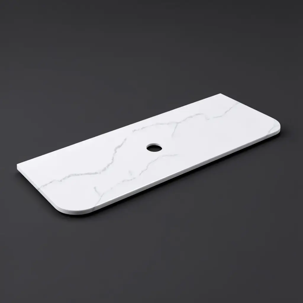 [56066] 1505X505X12mm Calacatta Artic White Solid Surface Stone Top