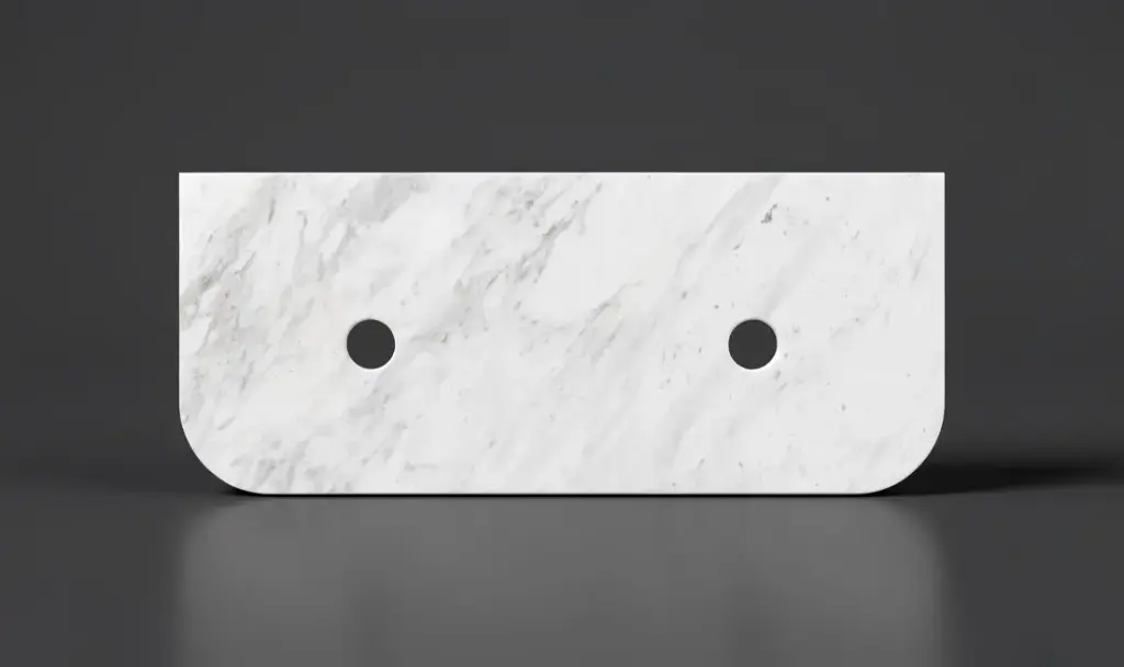[56354] 1505X505X18mm Carrara White Marble Curve Stone Top