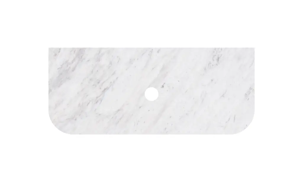 [56354] 1505X505X18mm Carrara White Marble Curve Stone Top