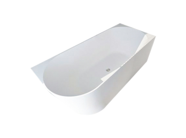 1700*750*590mm Nova Right Hand Corner Gloss White Bathtub