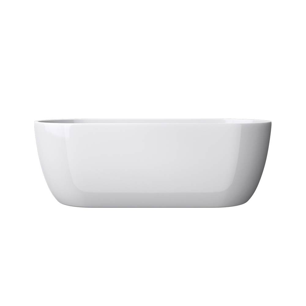 [75117/BT518-1700] 1700mm Belle Round Gloss White Acrylic Free Standing Bathtub