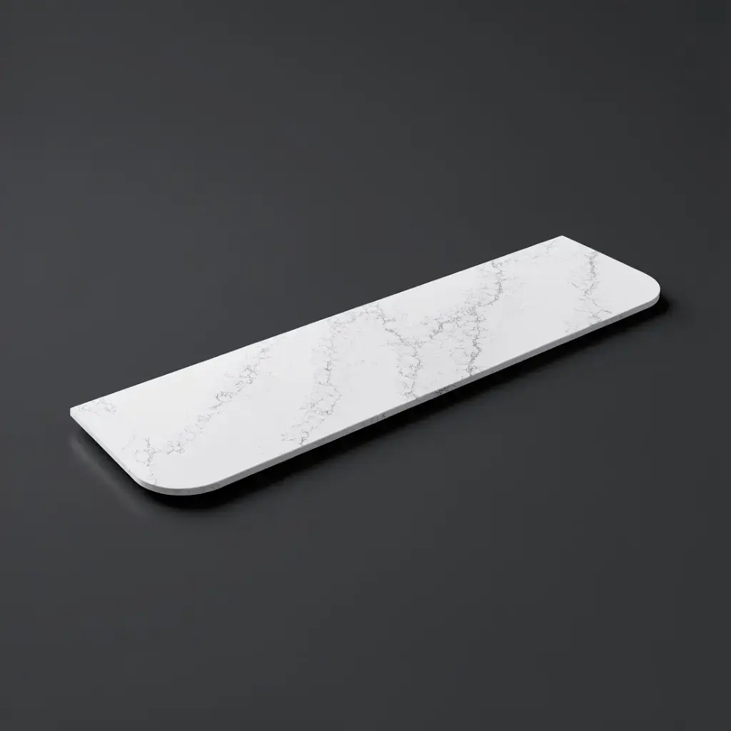 [56370] 1805X505X20mm Calacatta White (WG486) Zero Silica Engineer Curve Stone Top