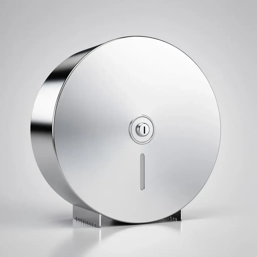 [55699] 265WX270HX120Dmm Bradley Australia Map Jumbo Toilet Tissue Satin SS Dispenser