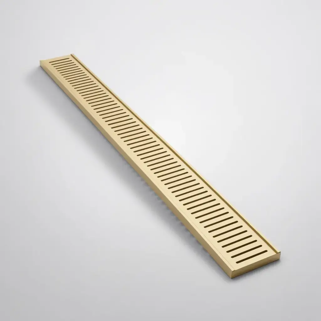 [41463] 300*100*14mm Lauxes Aluminium Next Generation 14 Floor Grate Matte Yellow Gold