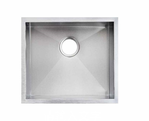 [40515] 304 Stainless Steel Hand-made Single Bowl Kitchen Sink(Round Edges) 510*450*230mm