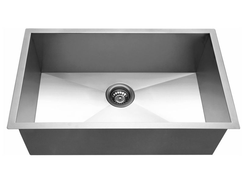 [40513] 304 Stainless Steel Hand-made Single Bowl Kitchen Sink(Round Edges) 762*457*254mm