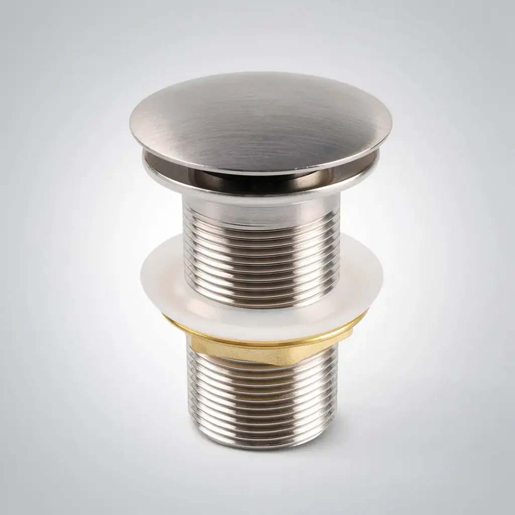 [40488] 32/40mm Brushed Nickel Mushroom Solid Brass Basin Pop Up Waste without Overflow