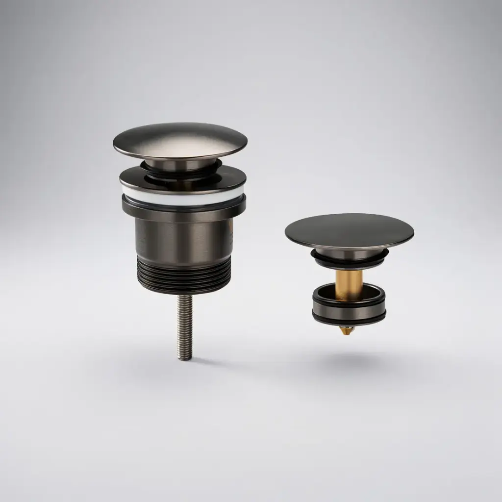 [55565] 32mm Universal Basin Pop-Up Waste Brushed Gun Metal