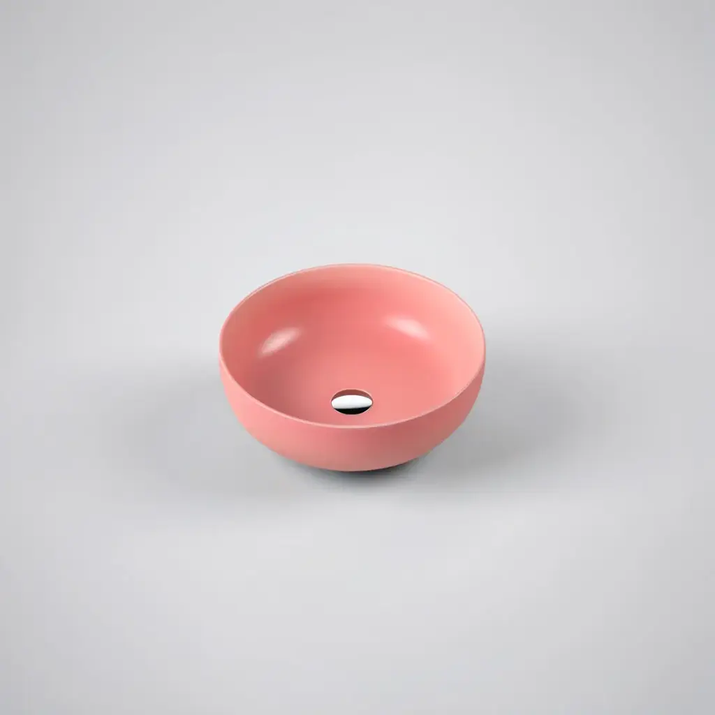 350*350*140mm Matt Pink Above Counter Basin