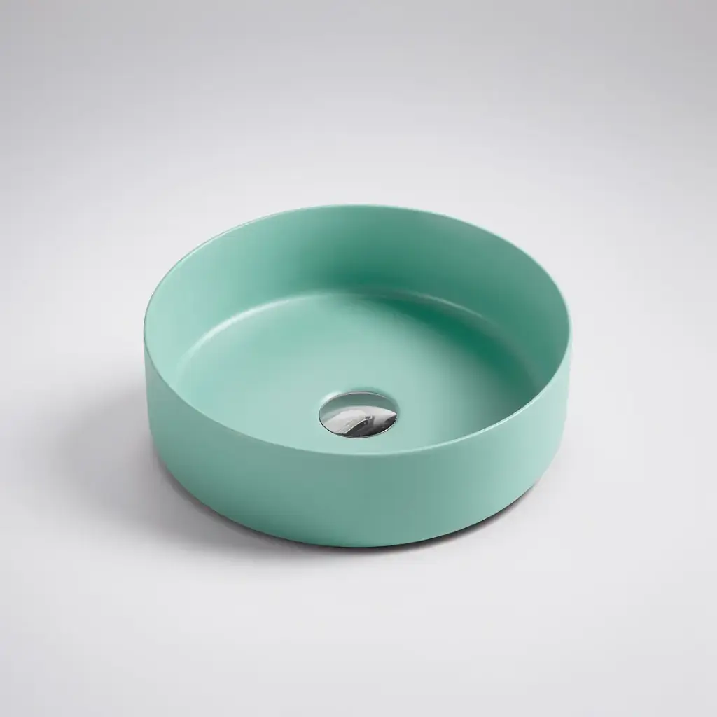 [50046] 350*355*120mm Sasso Antique Green Above Counter Round Basin