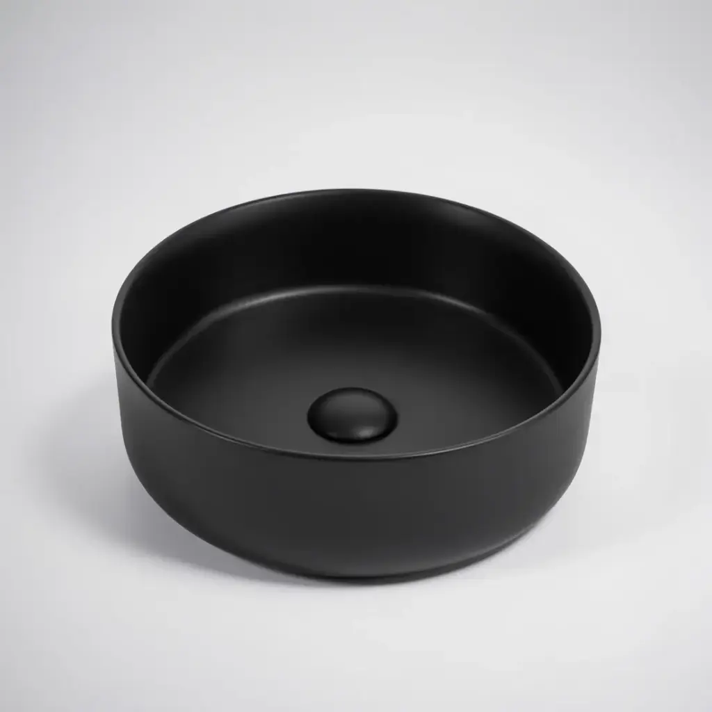 [50043] 355*355*120mm Matt Black Above Counter Round Basin