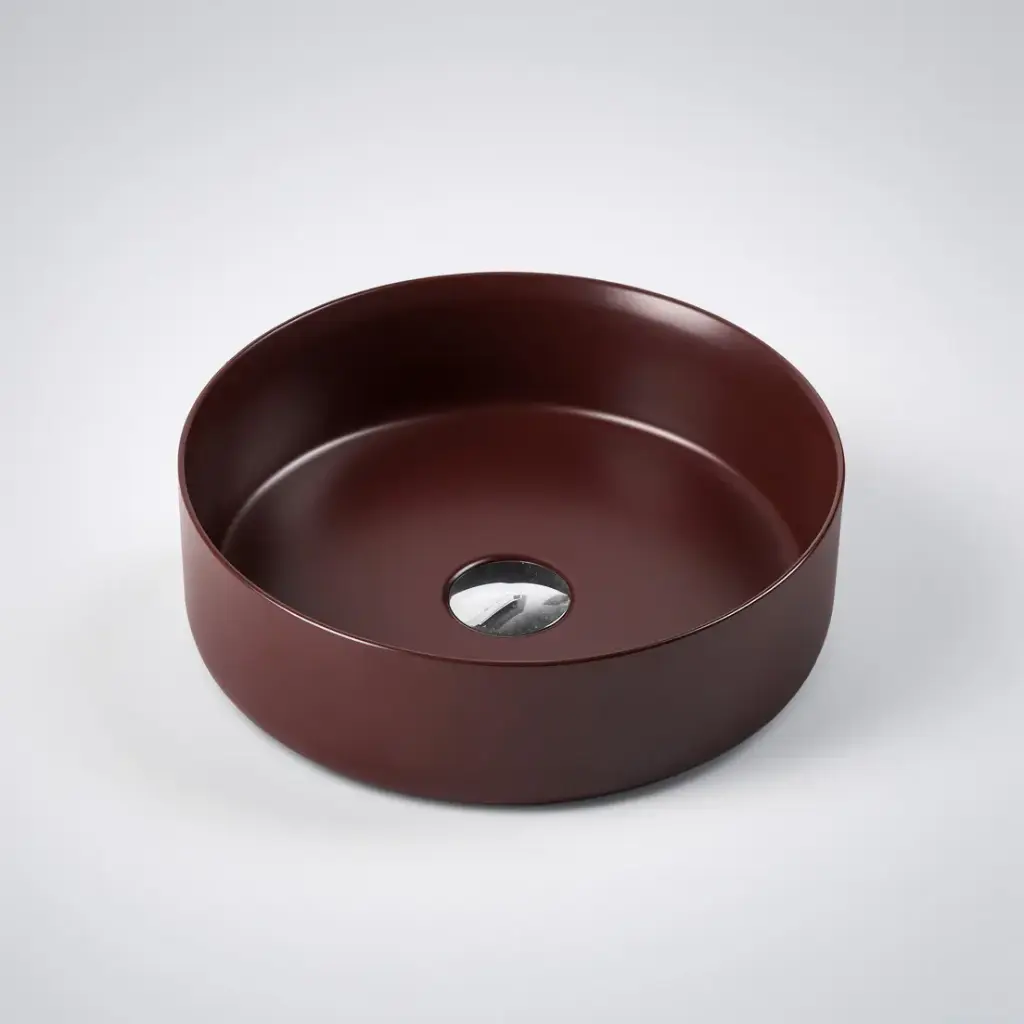 355*355*120mm Sasso Cappuccino Above Counter Round Basin