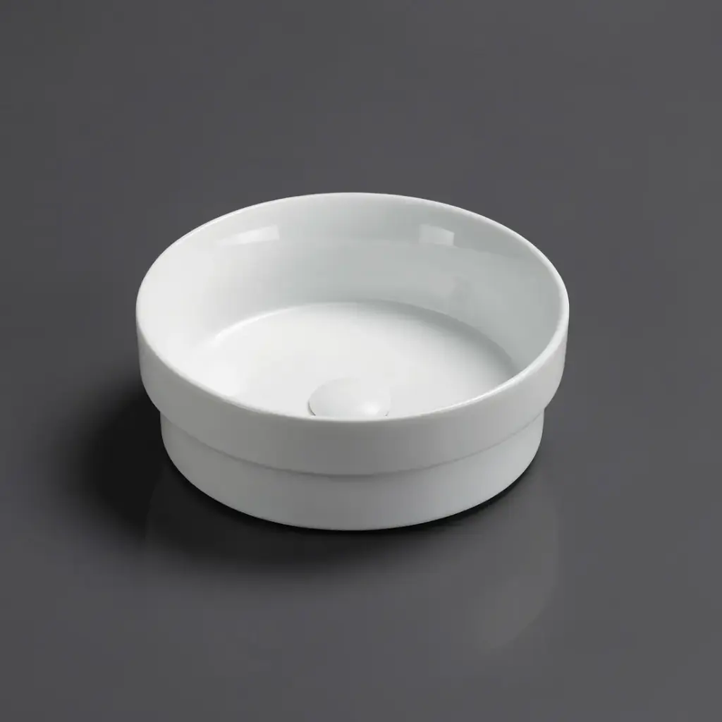 [55524] 365*365*125mm Gloss White Olley Fine Ceramic Insert Art Basin No Overflow,32mm Waste