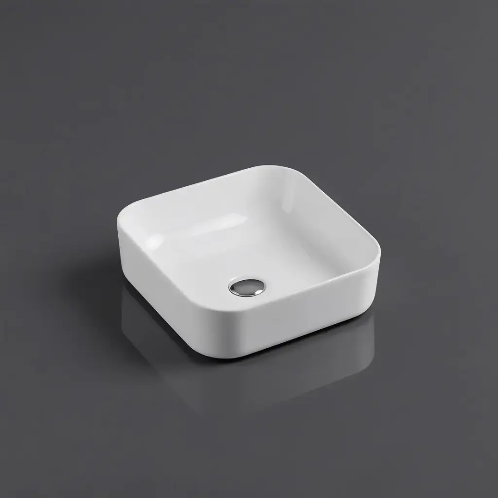 [50124] 390*390*130mm Above Counter Square Basin