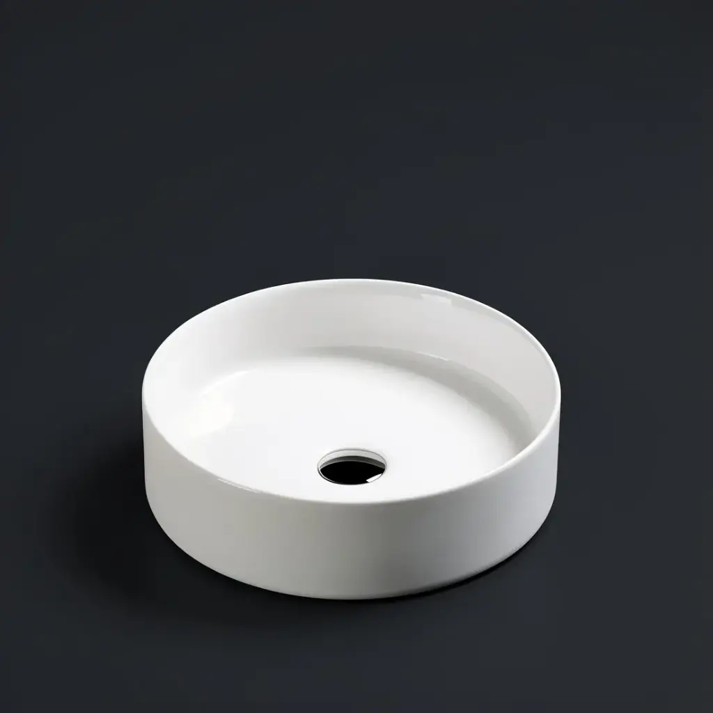 [55468] 395*395*115mm Gloss White Olley Fine Ceramic Above Counter Basin No Overflow,32mm Waste