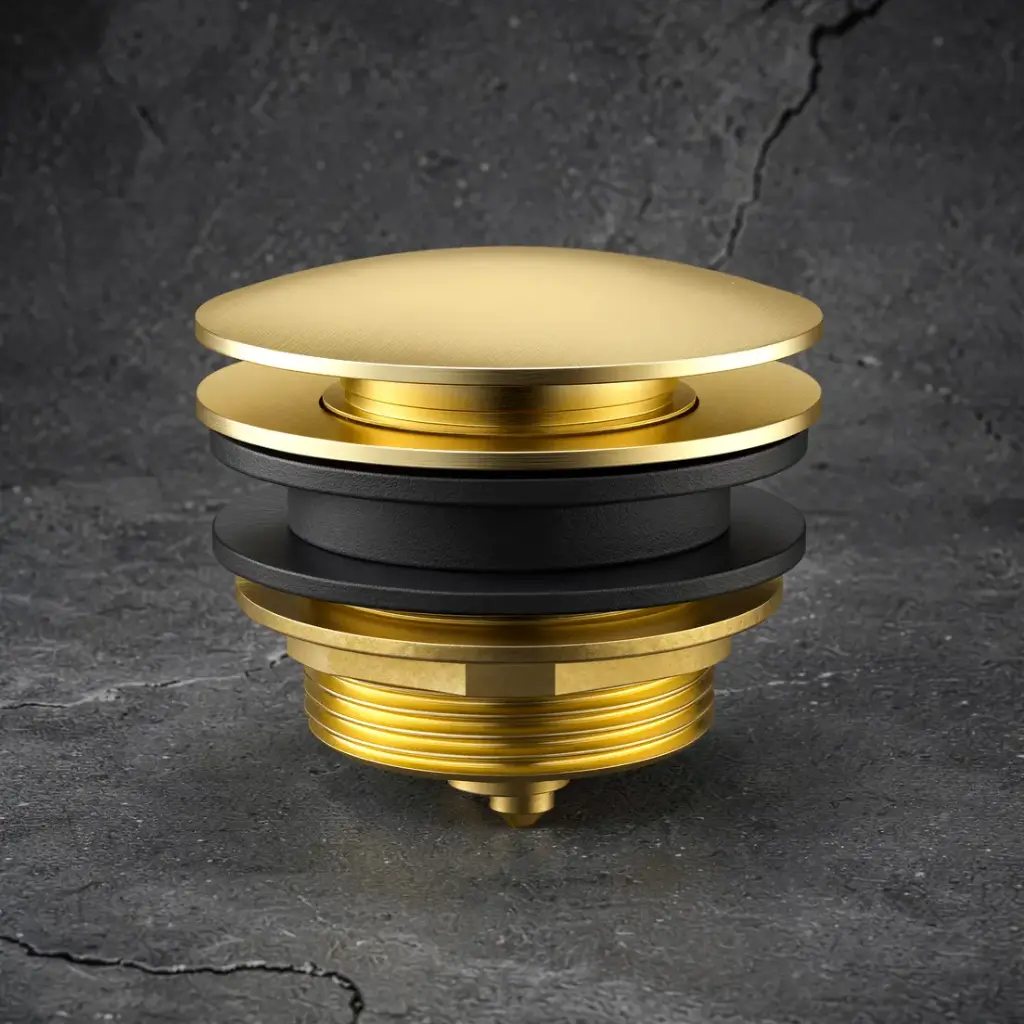 [44472] 40mm Bath POP-UP Plug With Removabel Waste No Overflow Brushed Gold