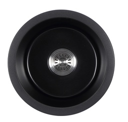 [44624] 410*205mm Cora Black Round Granite Sink