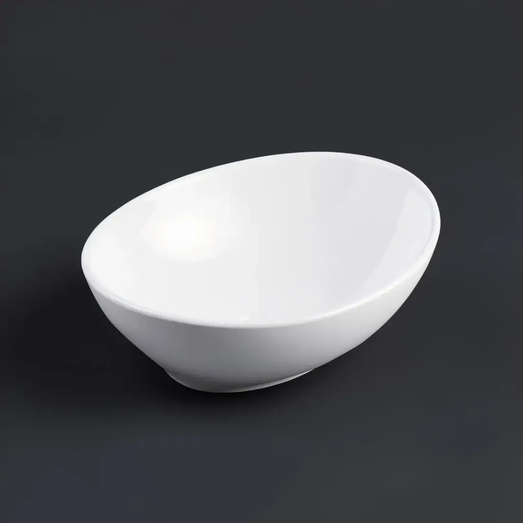 [90122/AC4134V] 410x340x145mm Oval Gloss White Ceramic Above Counter Basin Non-overflow