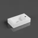 450*260*100mm Wall Hung Rectangular Basin With Right Side Mixer Hole