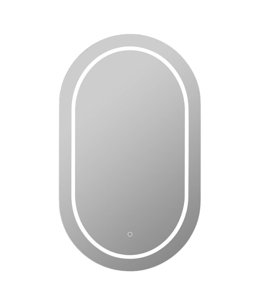 [55980] 450X900X155mm Allison Pill LED Shaving Cabinet Matte Black