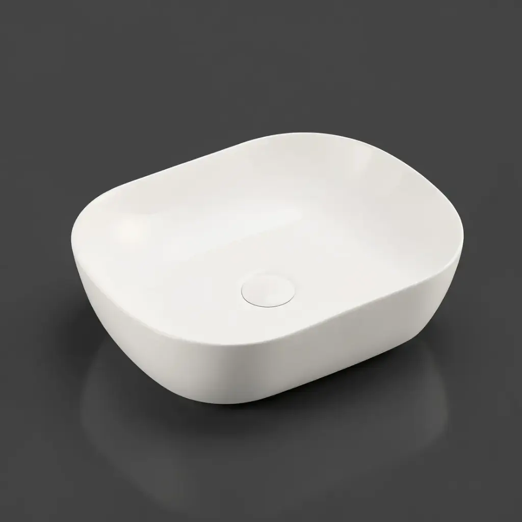 490*395*150mm Oval Matt White Above Counter Basin