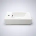 510Lx255Dx150Hmm Gloss White Ceramic Top Left Tap Hole