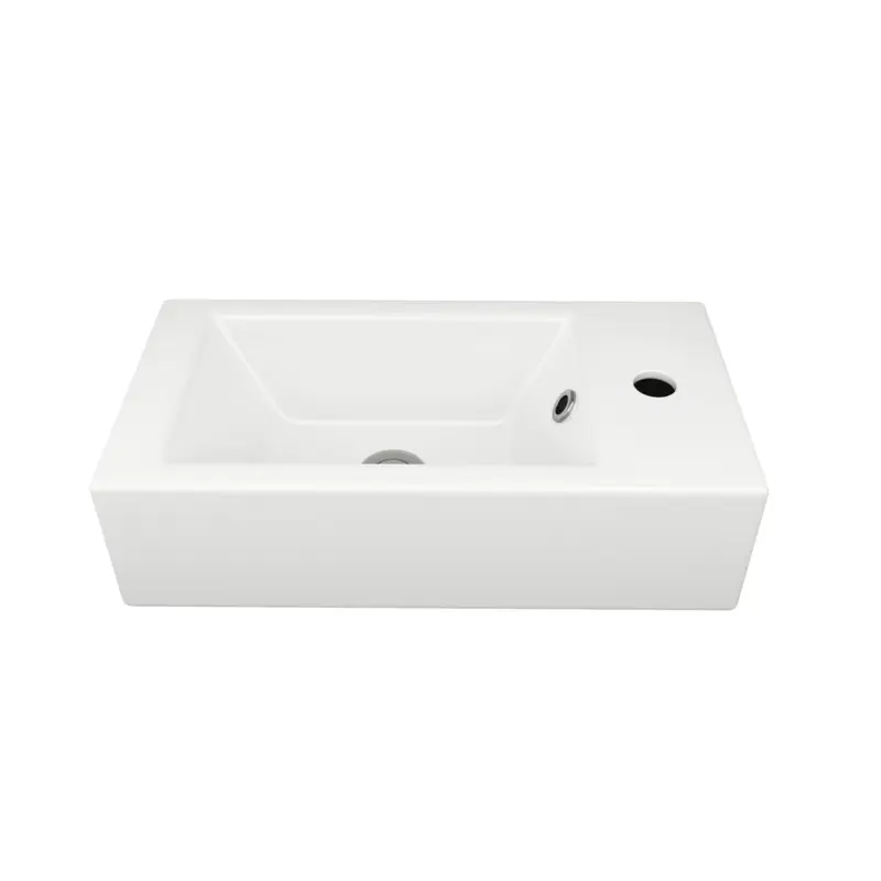 [90216/CT5125R] 510Lx255Dx150Hmm Gloss White Ceramic Top Right Tap Hole